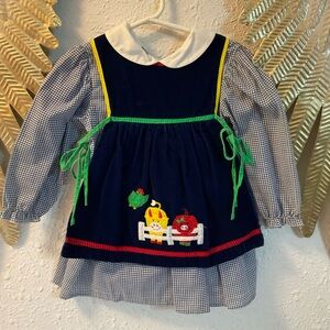Vintage Baby dress corduroy farm country size 3T
